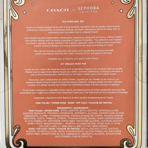 🌹 Coach Sephora Collection Tea Rose Nail Set 🌹 - Picture 8 of 8